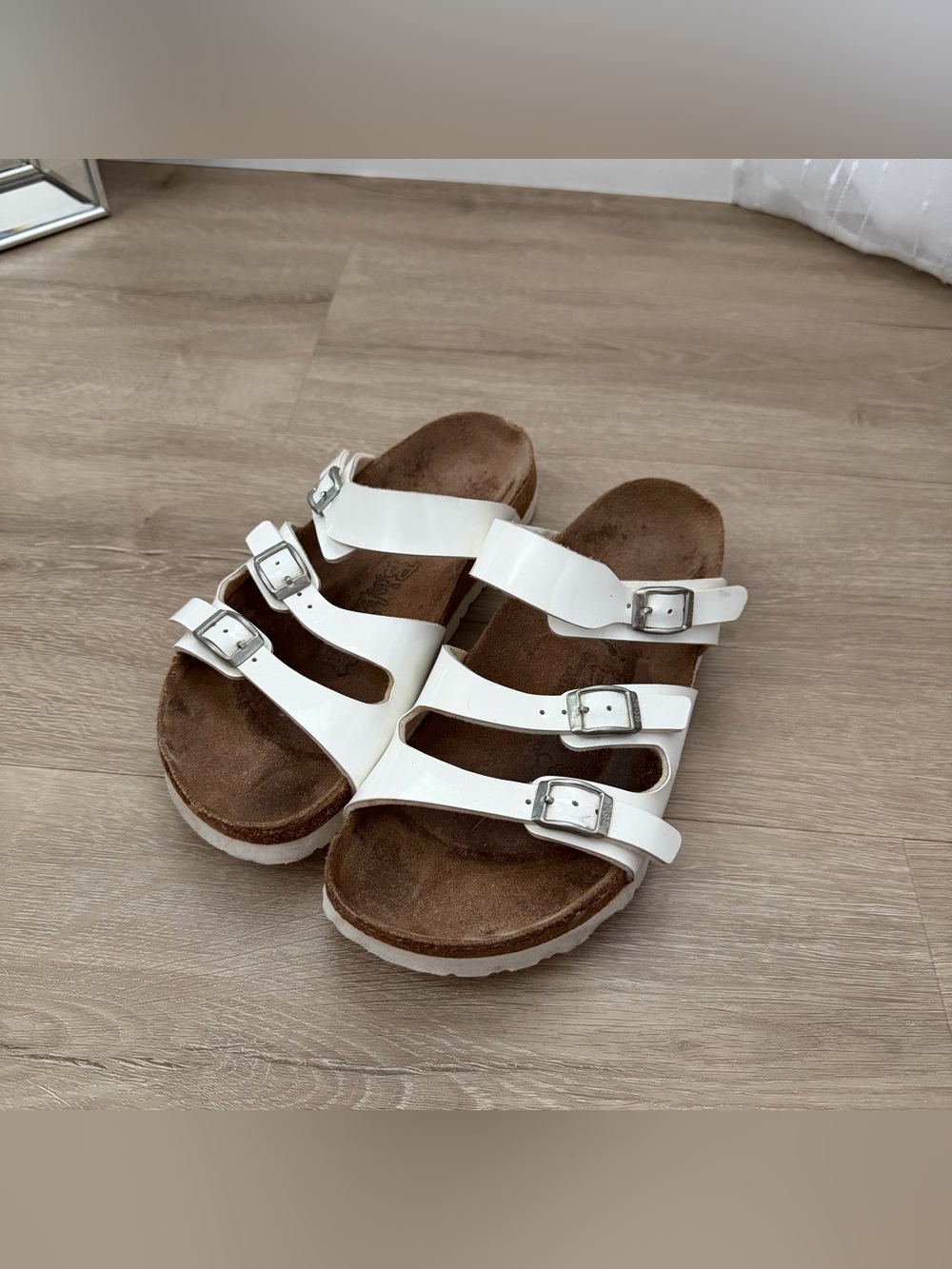 Birkenstock Birki’s Florida Birko-Flor sandals in white